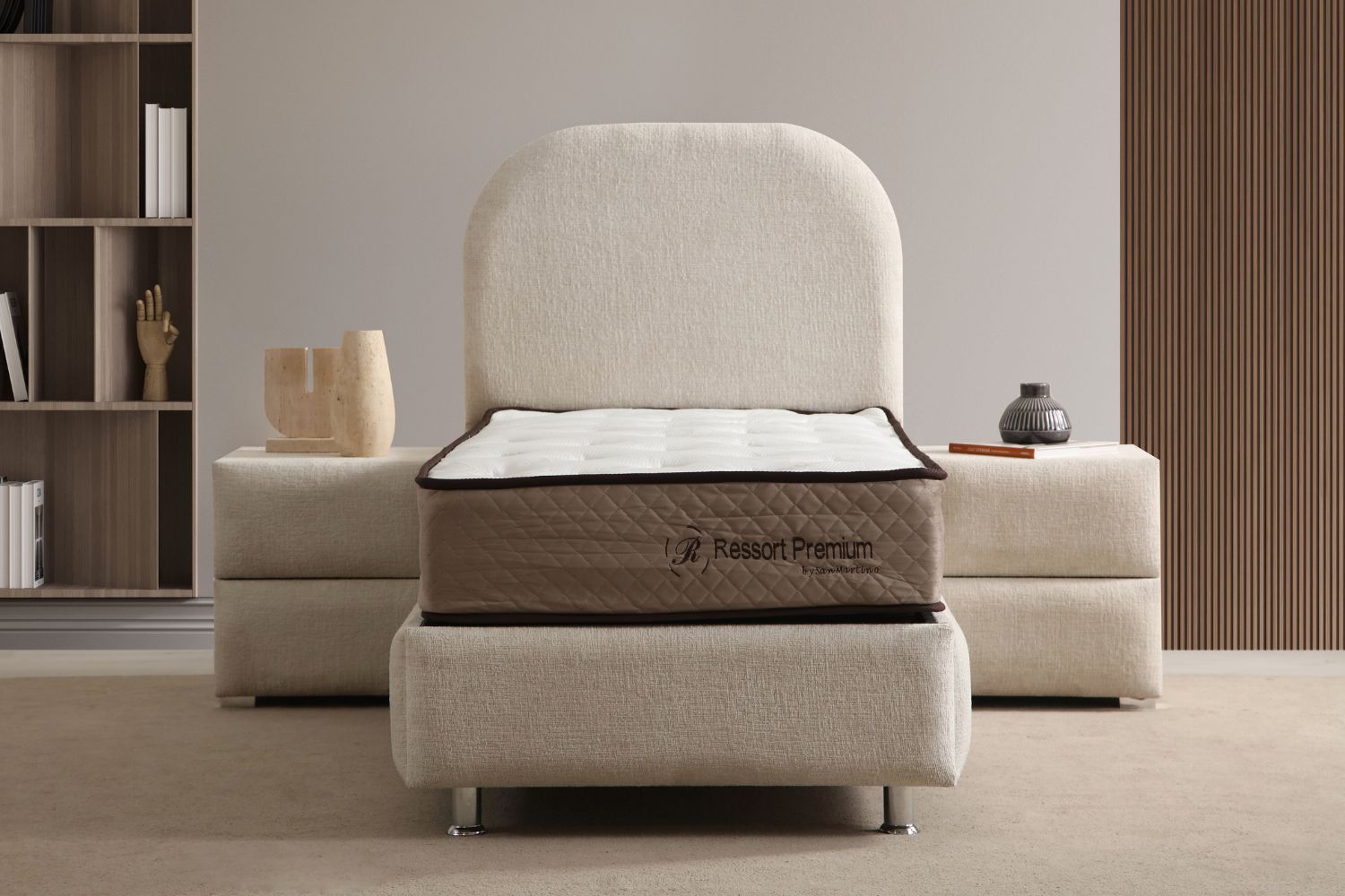 Lit Coffre Enfant JADE BLANC CASSE – CHENILLE